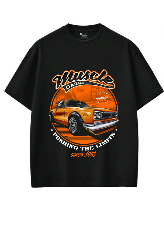 MUSCLE GARAGE - Premium Oversized T-Shirt