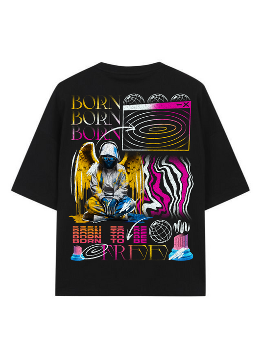 BORN TO BE FREE - Premium Oversized T-Shirt