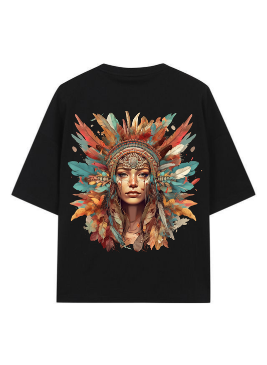 NATIVE INDIAN WOMEN - Premium Oversized T-Shirt