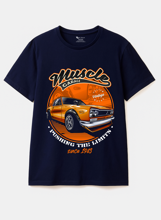 MUSCLE GARAGE - Premium Oversized T-Shirt