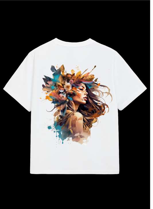 FEATHERED BLOOM - Premium Oversized T-Shirt