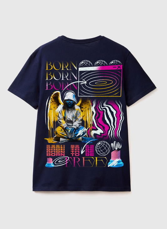BORN TO BE FREE - Premium Oversized T-Shirt