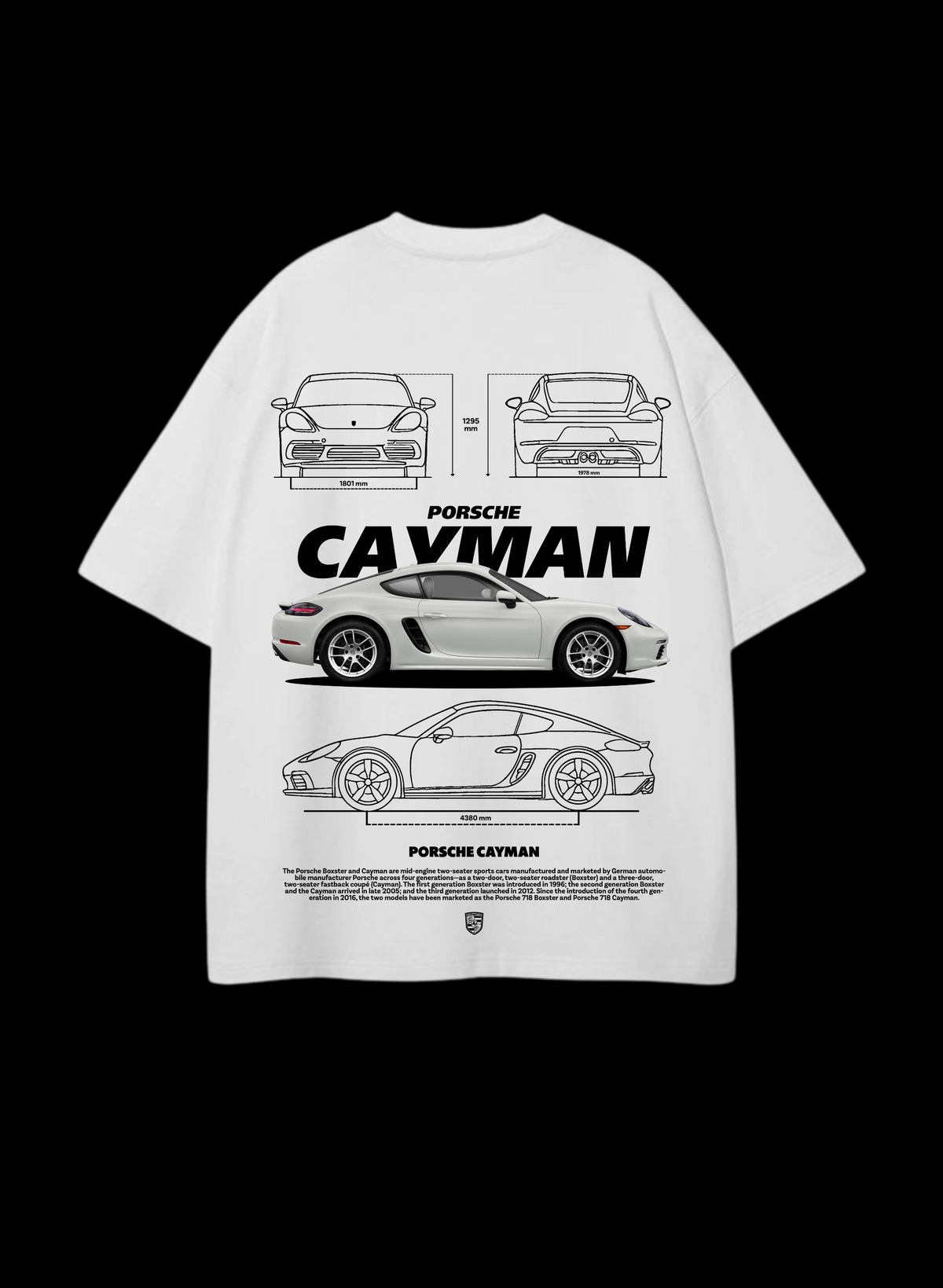 PORSCHE CAYMAN- Premium Oversized T-Shirt