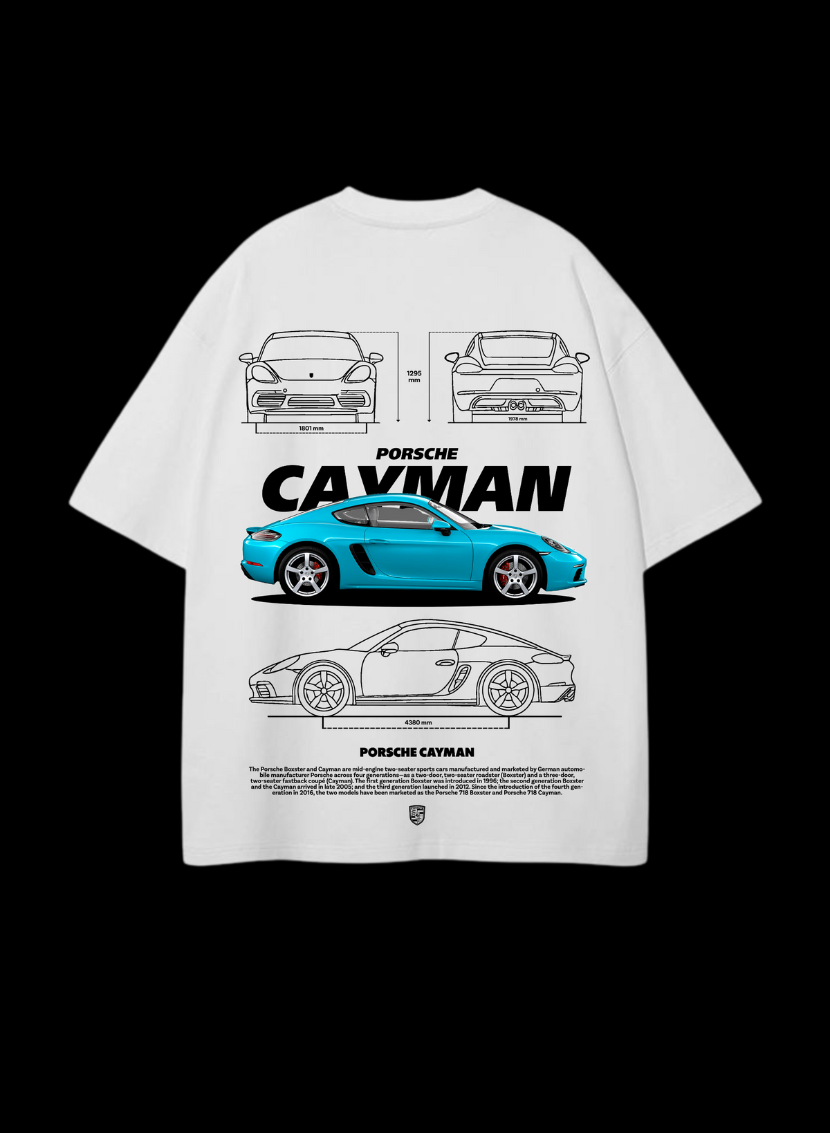 CAYMAN PORSCHE - Premium Oversized T-Shirt