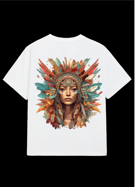 NATIVE INDIAN WOMEN - Premium Oversized T-Shirt